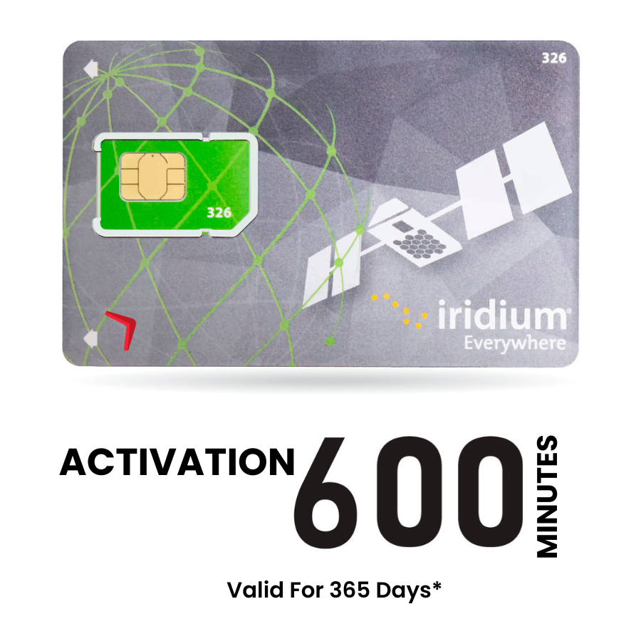 Iridium satellite Prepaid air time 600 minutes (365 days)