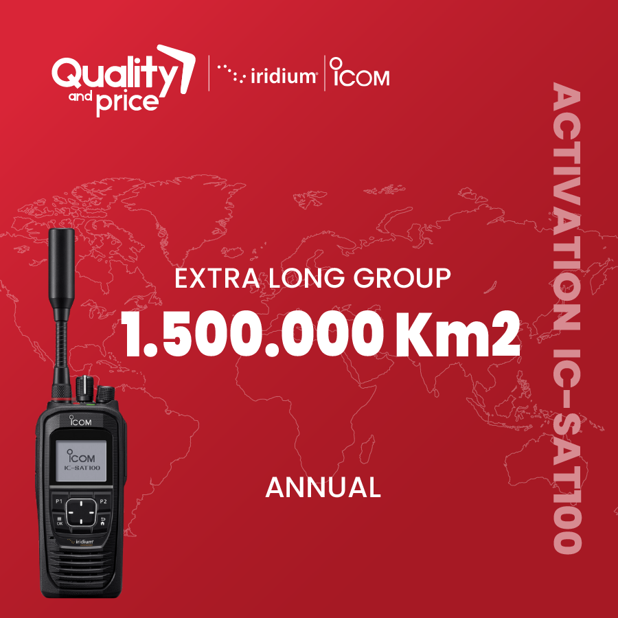IC-SAT100 Satellite Radio Activation Extra Long Group 1.500.000 Km2