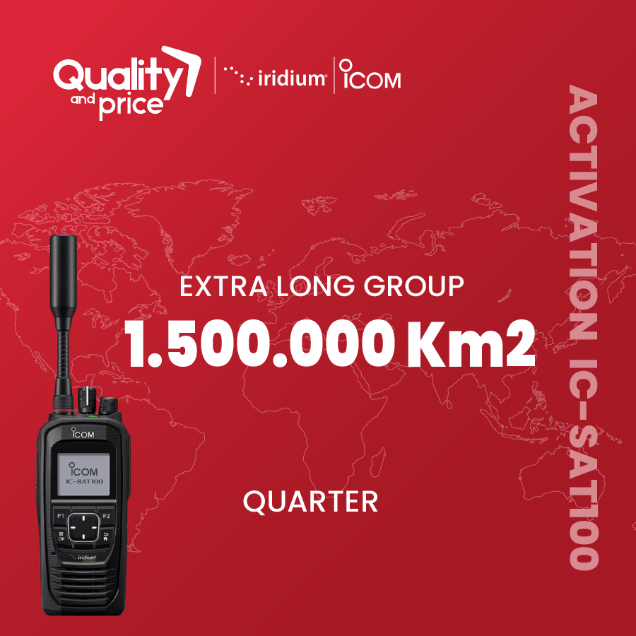 IC-SAT100 Satellite Radio Activation Extra Long Group 1.500.000 Km2