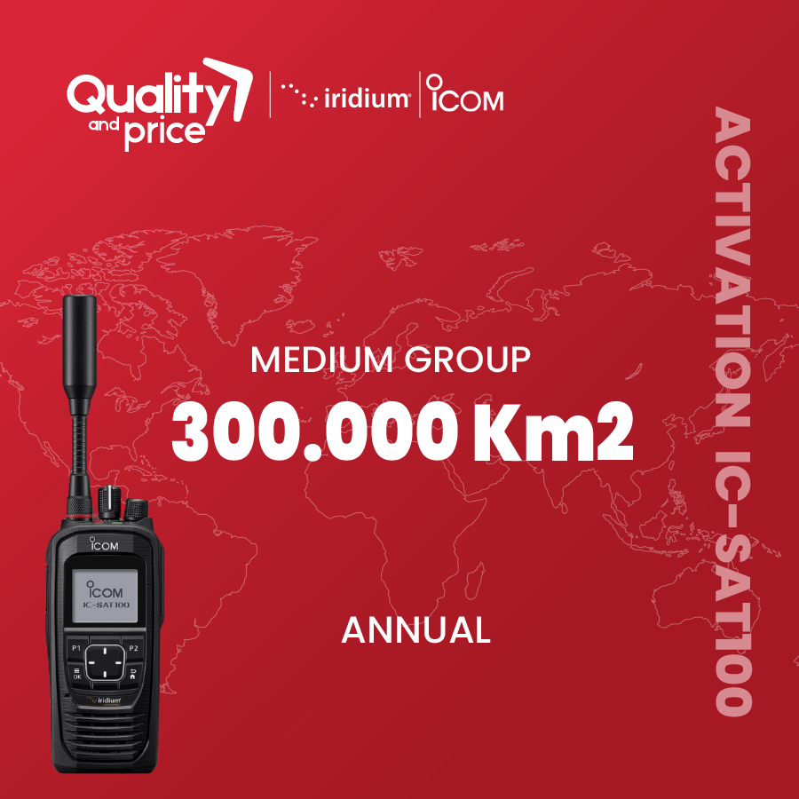 IC-SAT100 Satellite Radio Activation Medium Group 300,000 Km2