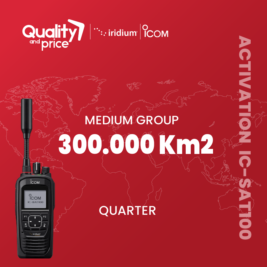 IC-SAT100 Satellite Radio Activation Medium Group 300,000 Km2